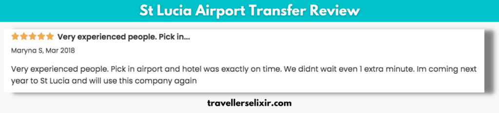 Customer review of the shared airport transportation.