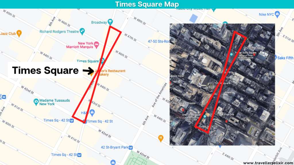 Map of Times Square.