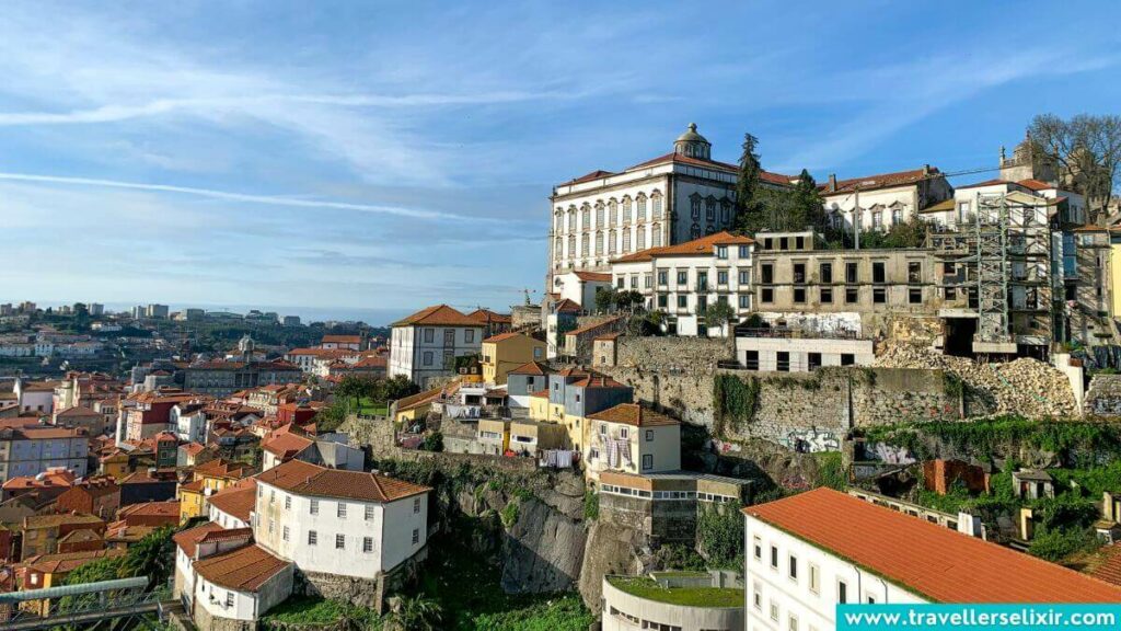 View from the upper level of the Dom Luís I Bridge in Porto.