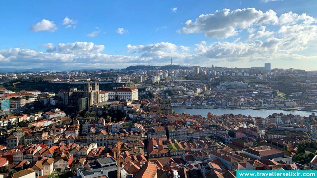 The view from the top of Clérigos Tower.