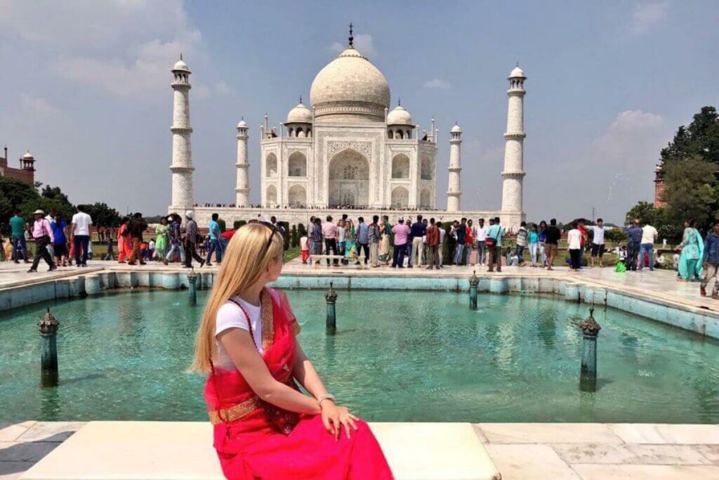 A photo of me in front of the Taj Mahal a few years ago.