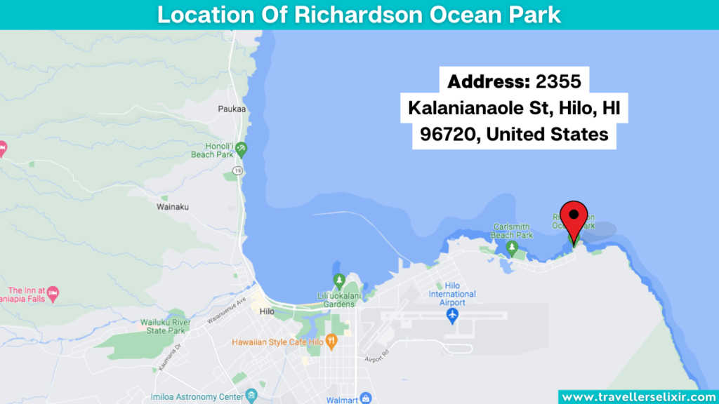 Map showing the location of Richardson Ocean Park.