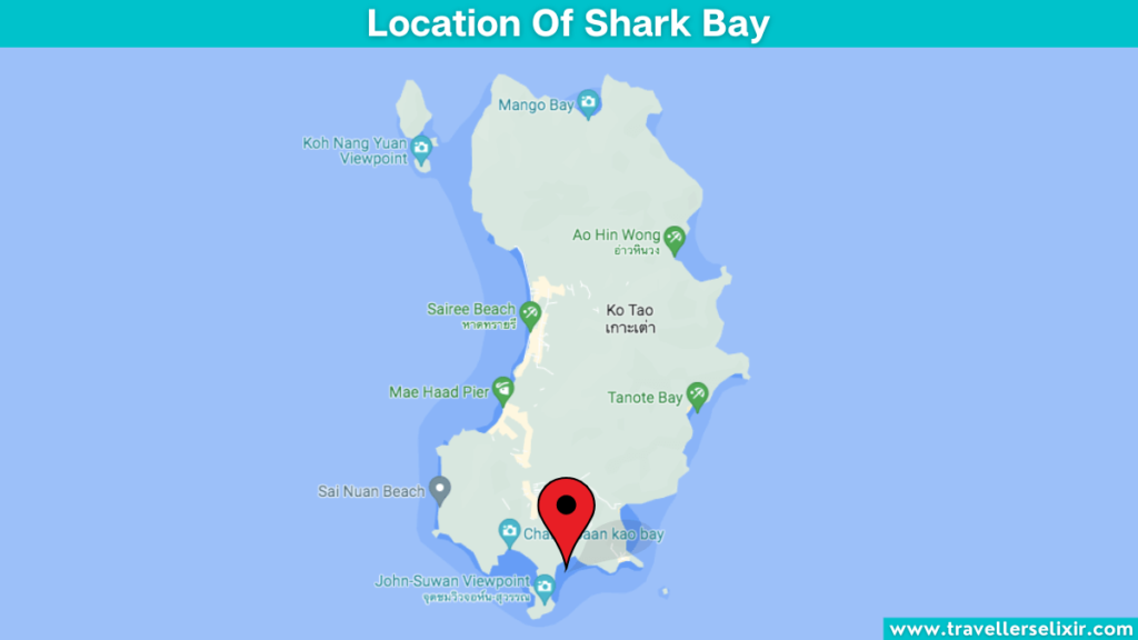 Map showing the location of Shark Bay.