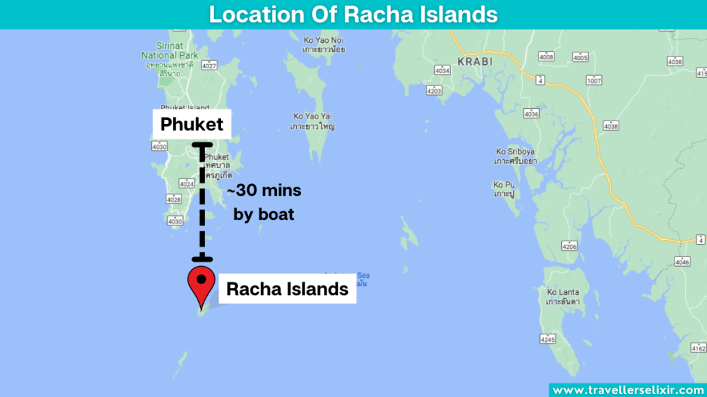 Map showing the location of the Racha Islands.