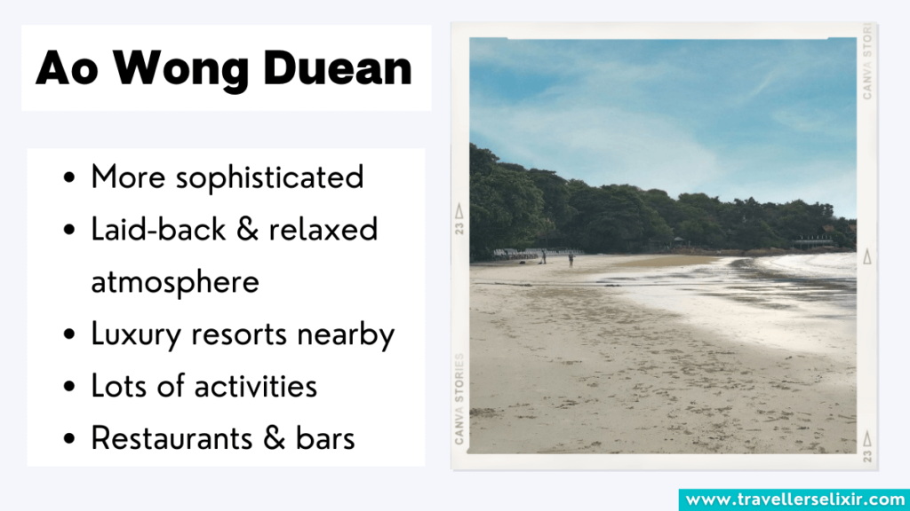 Key things to know about Ao Wong Duean in Koh Samet.