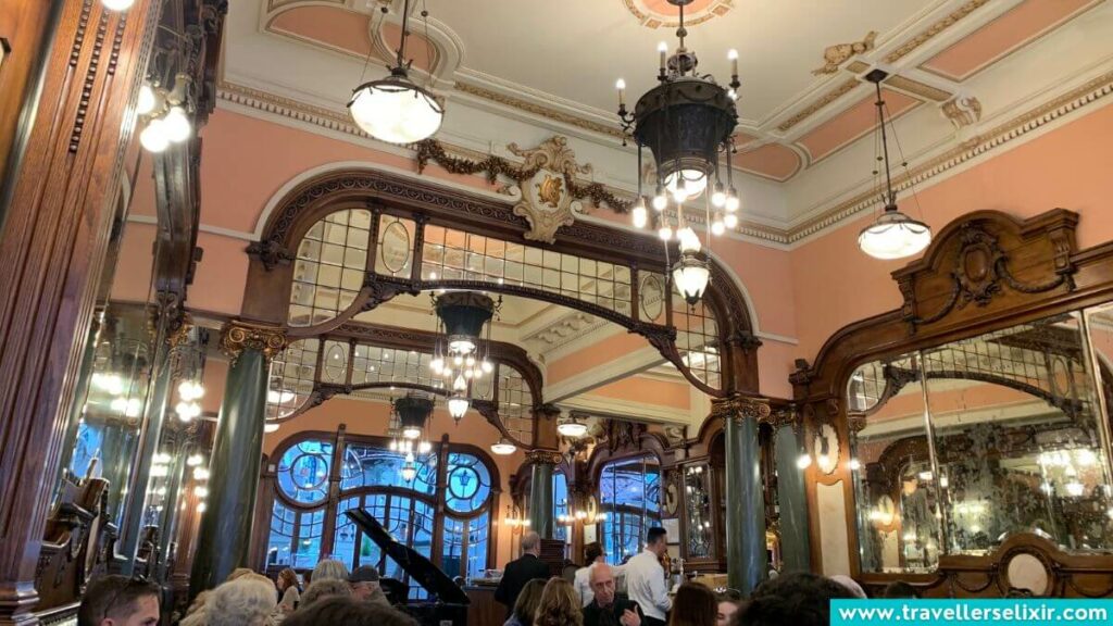 Inside the Majestic Cafe.