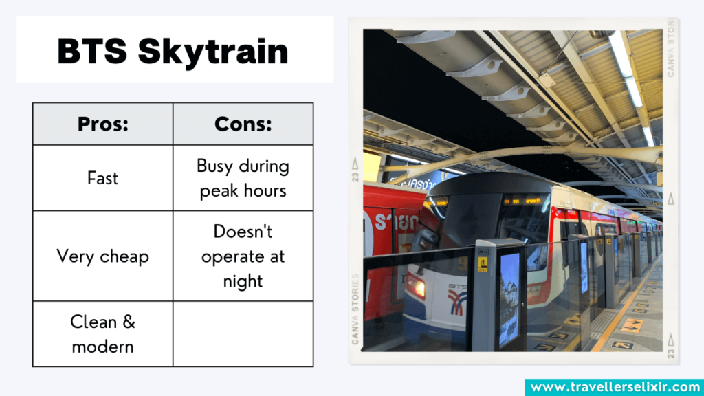 Pros and cons of the BTS Skytrain.