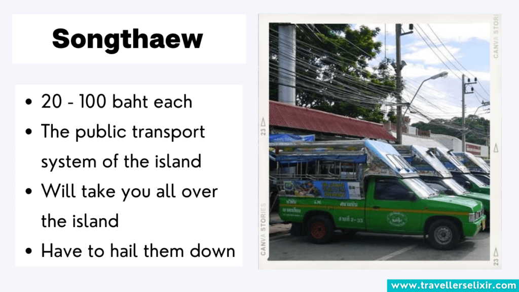 Key things to know about Songthaews in Koh Samet.