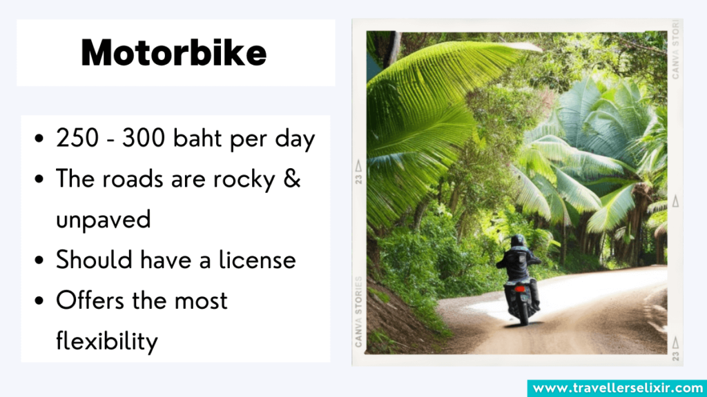 Key things to know about renting a motorbike in Koh Samet.