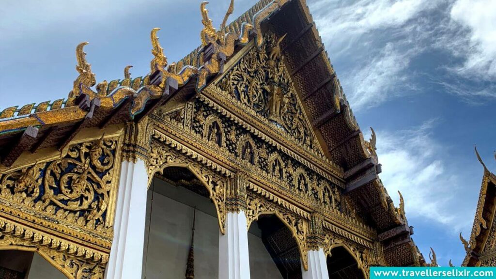 Golden building in the Grand Palace.