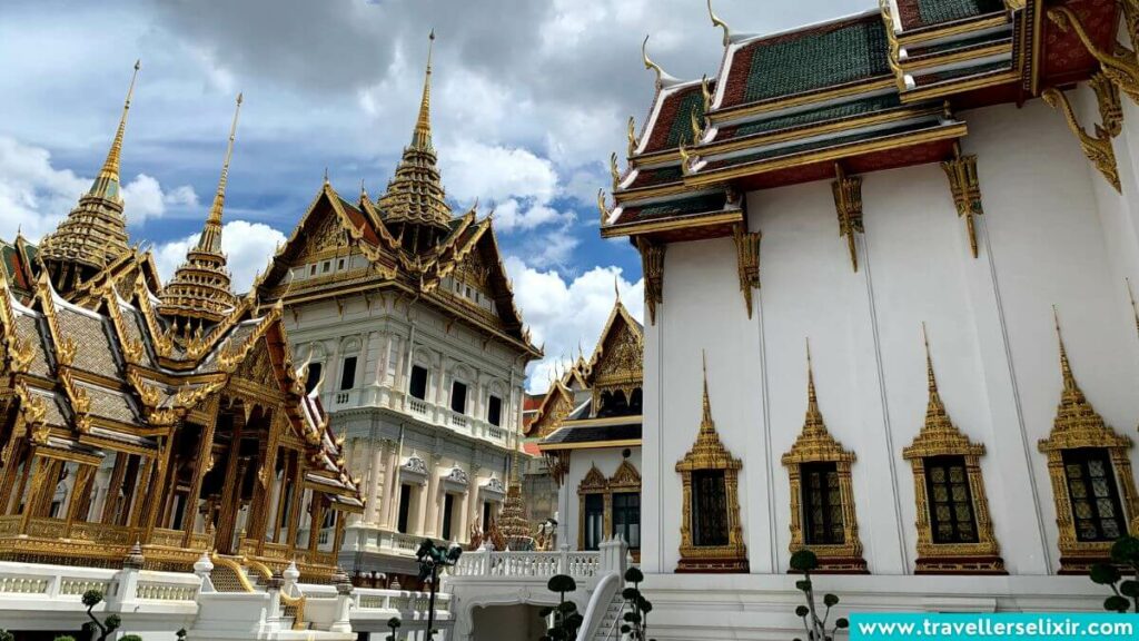 Buildings inside the Grand Palace complex in Bangkok, Thailand.