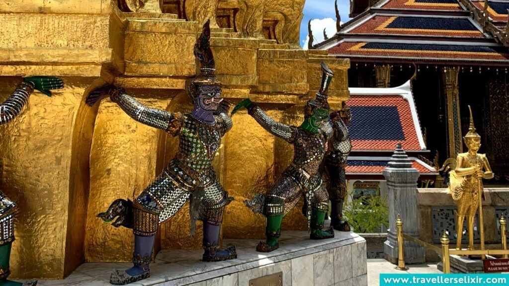 Statues at the Grand Palace.