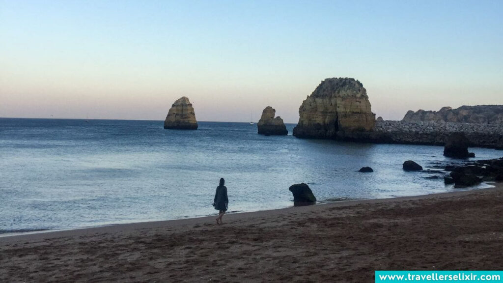 One of Lagos's many beautiful beaches at sunset.