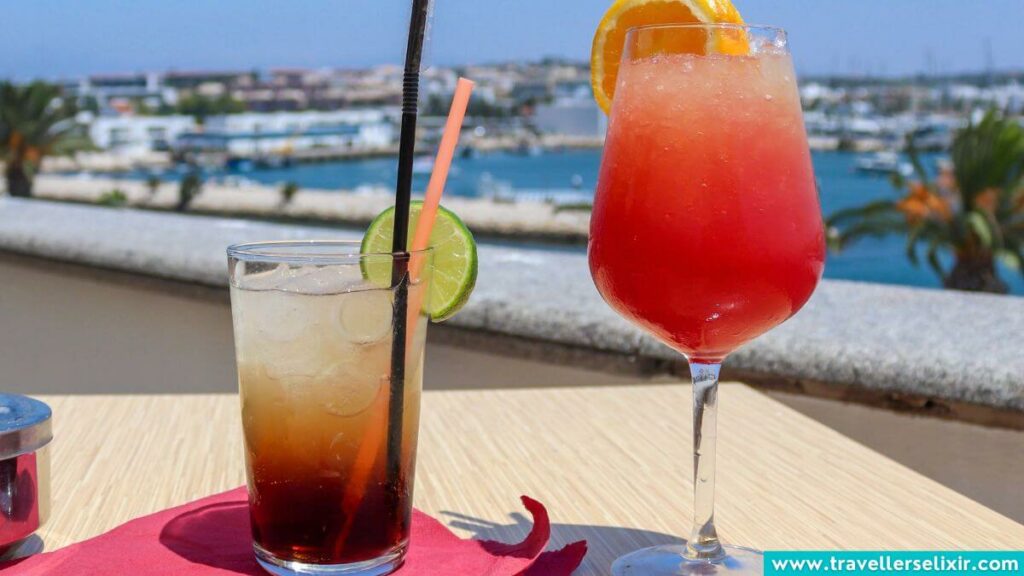 Cocktails in the Algarve.