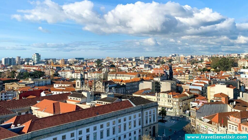 The view from the top of Clérigos Tower.