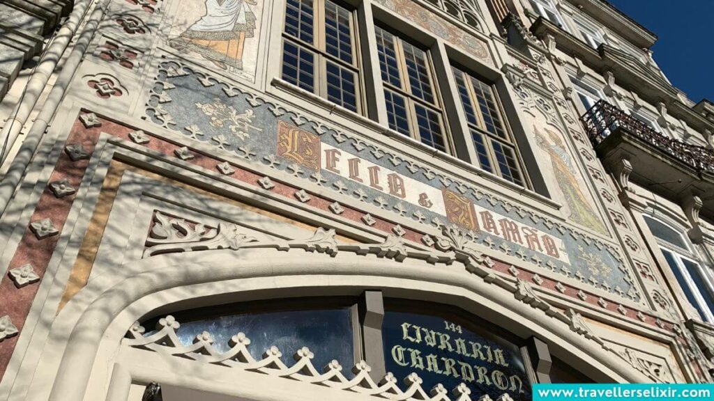 The outside of the Livraria Lello bookstore.