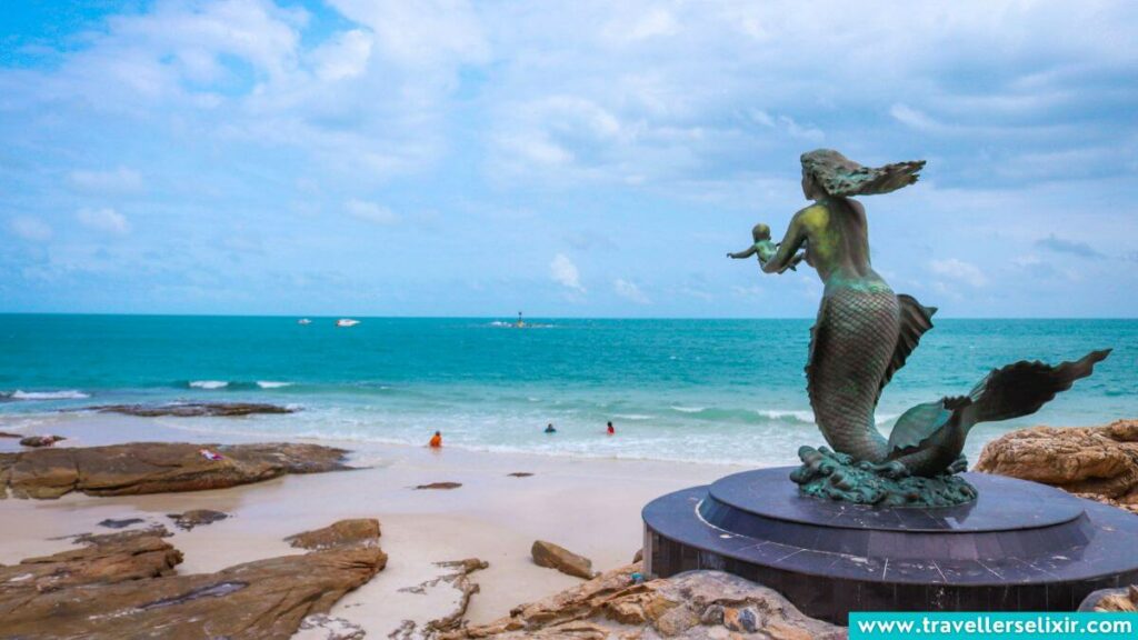 Mermaid statue in Koh Samet.