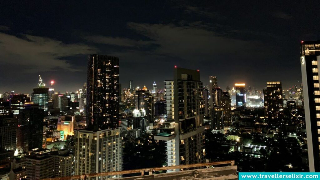 Sky bar views in Bangkok.