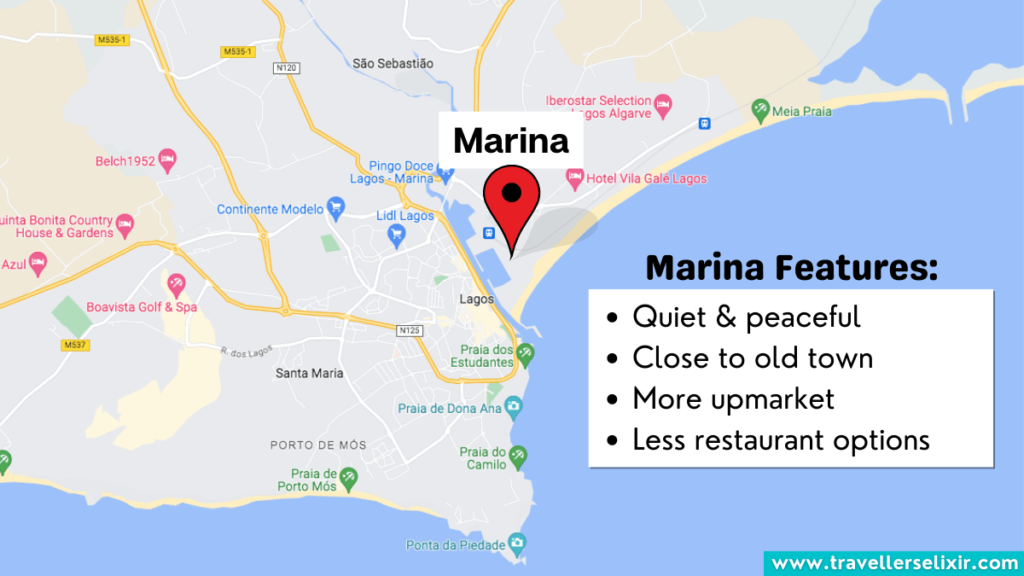 Map showing the location of Lagos Marina.