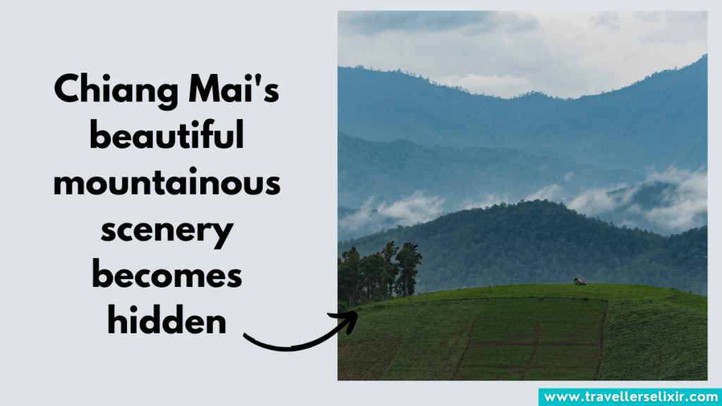 mage showing Chiang Mai's normal mountainous scenery.