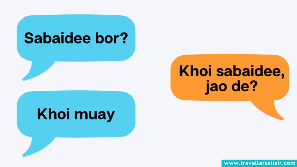 How to say 'how are you?' in Lao and responses.