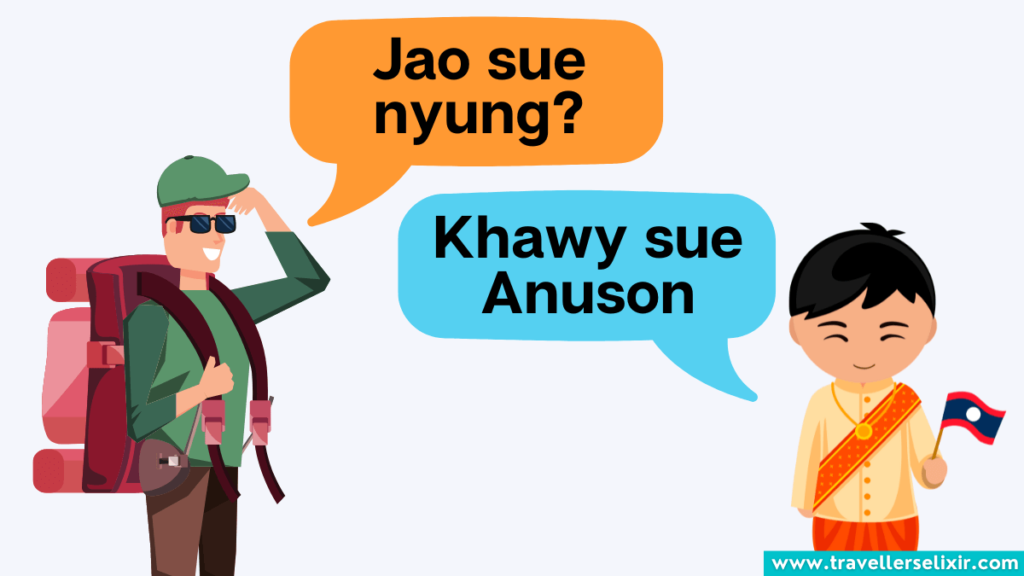 How to ask someone their name in Lao.