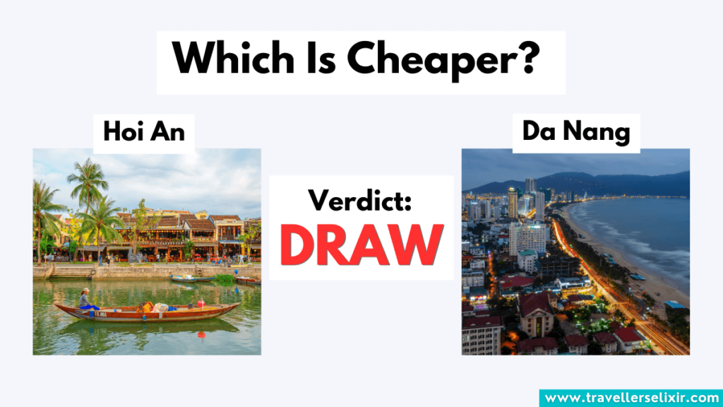 Hoi An vs Da Nang - which is cheaper graphic.