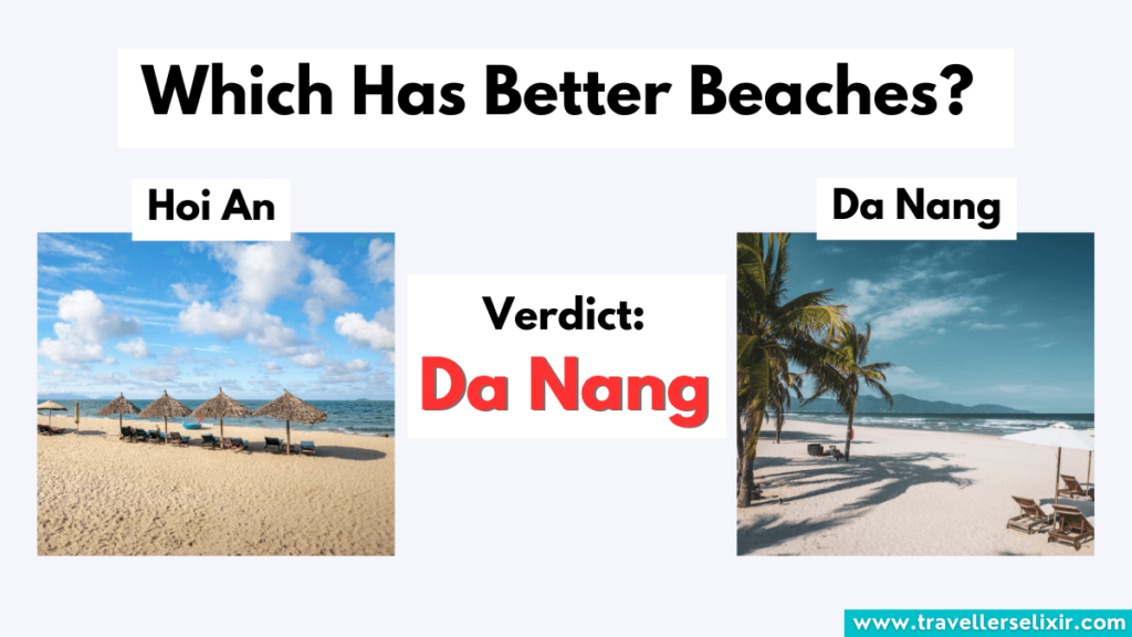 Hoi An vs Da Nang - which has better beaches graphic.