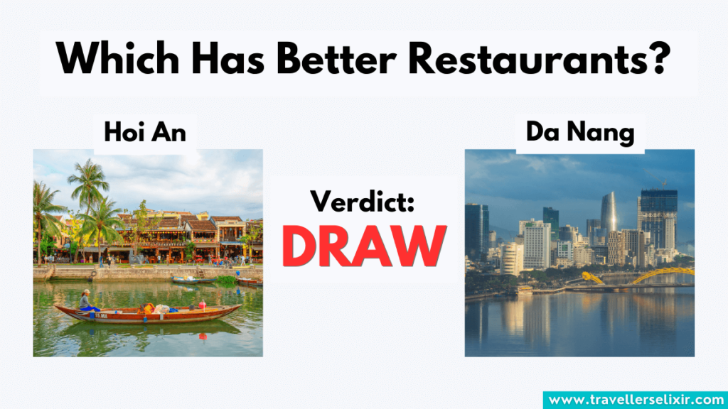Hoi An vs Da Nang - which has better restaurants graphic.