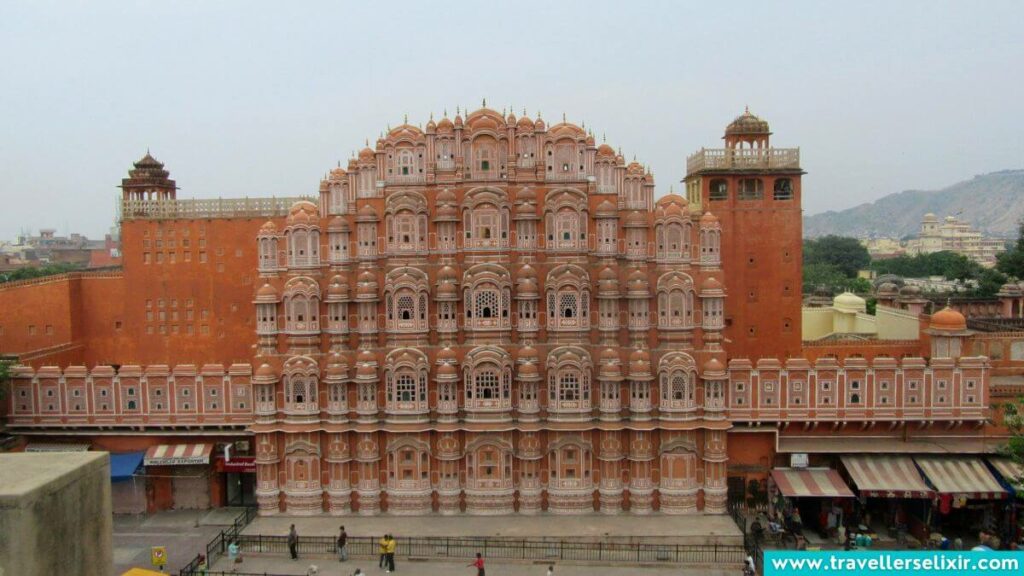 A photo of the Hawa Mahal in Jaipur.