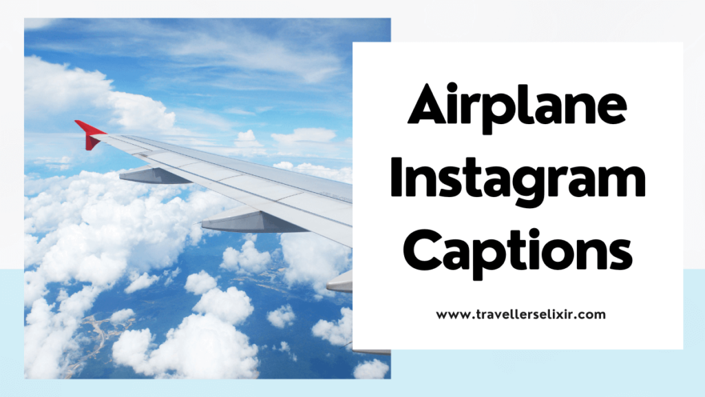 Airplane Instagram captions - featured image
