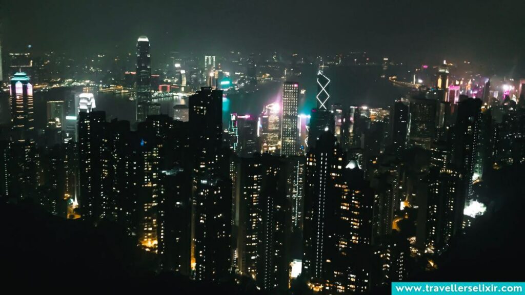 Hong Kong at night - the view from Victoria Peak.