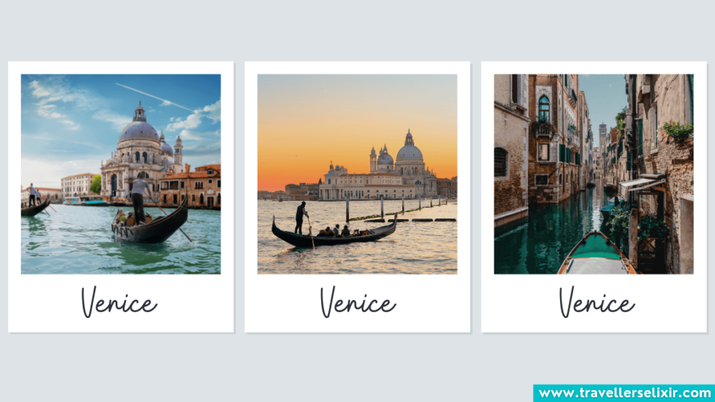 Photos of Venice, Italy.