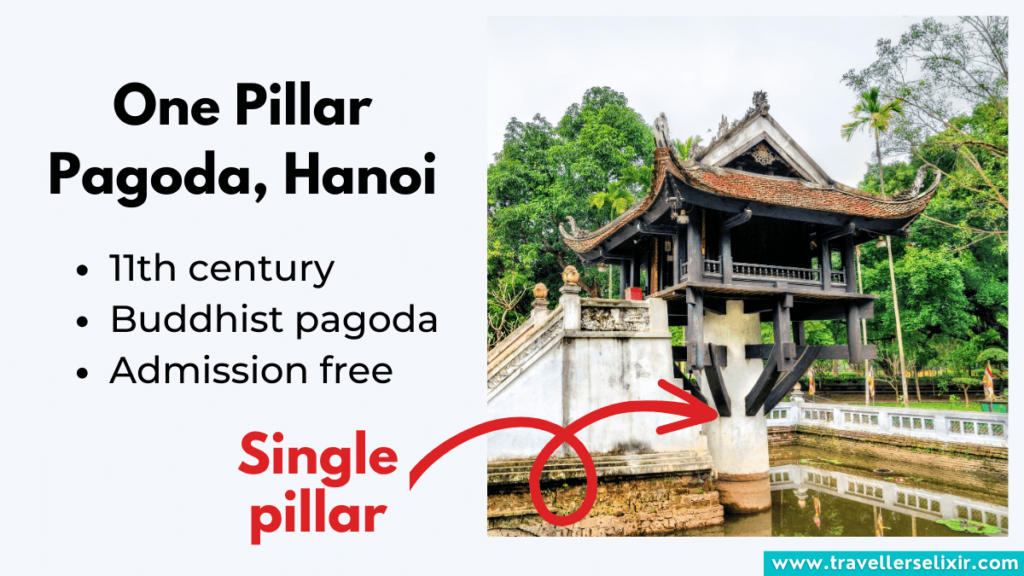 Key things to know about the One Pillar Pagoda in Hanoi.