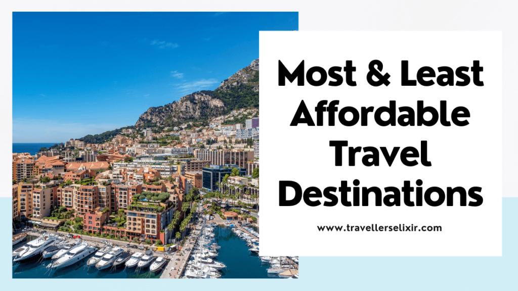 Most & least affordable travel destinations - featured image