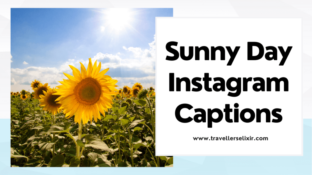 Sunny day Instagram captions - featured image