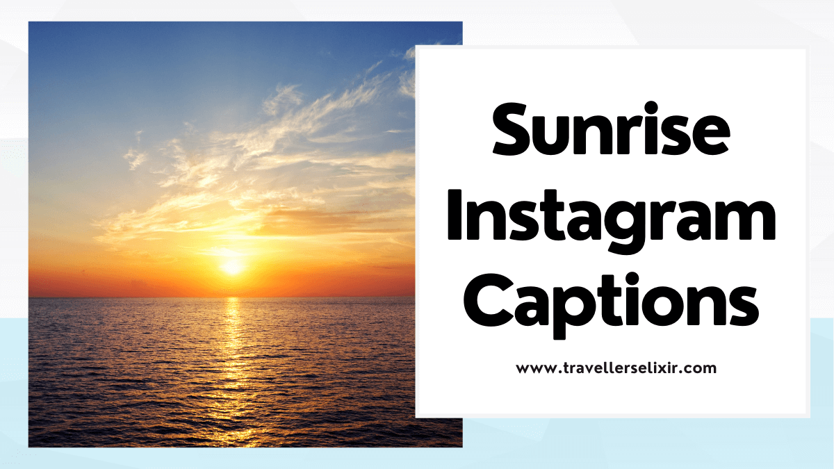 Sunrise Instagram captions - featured image