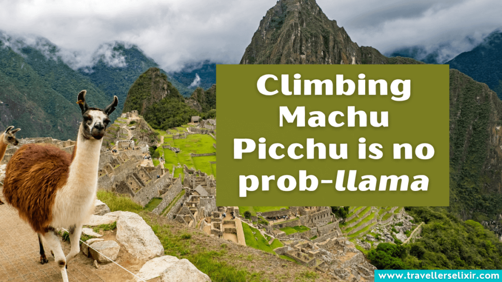 Funny Machu Picchu pun - Climbing Machu Picchu is no prob-llama.