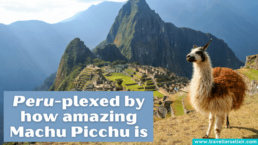 Funny Machu Picchu pun - Peru-plexed by how amazing Machu Picchu is.