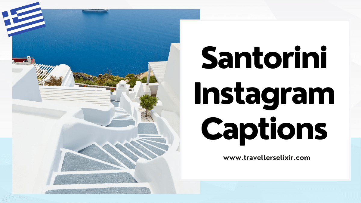 Santorini instagram captions - featured image