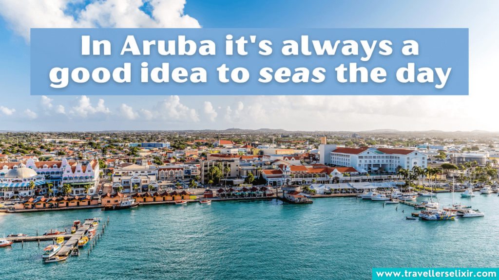 Funny Aruba pun - In Aruba it's always a good idea to seas the day.
