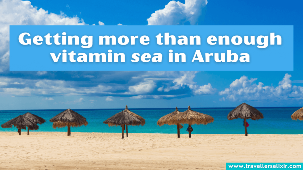 Funny Aruba pun - Getting more than enough vitamin sea in Aruba.