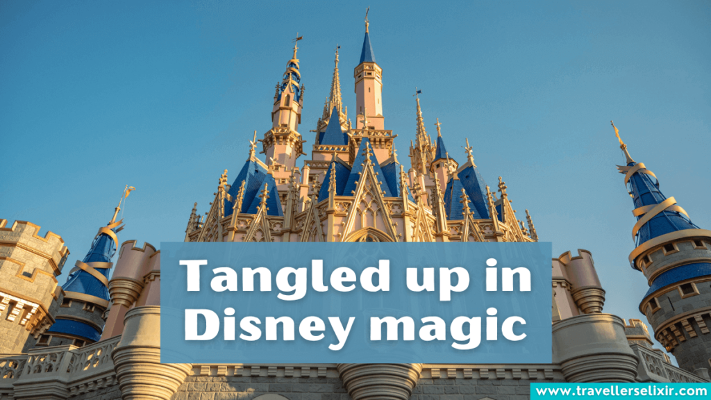 Cute Disney World caption for Instagram - Tangled up in Disney magic.