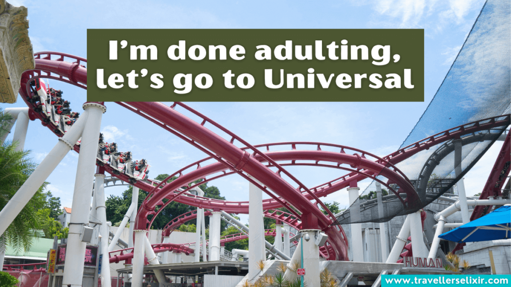Cute Universal Studios caption for Instagram - I’m done adulting, let’s go to Universal.