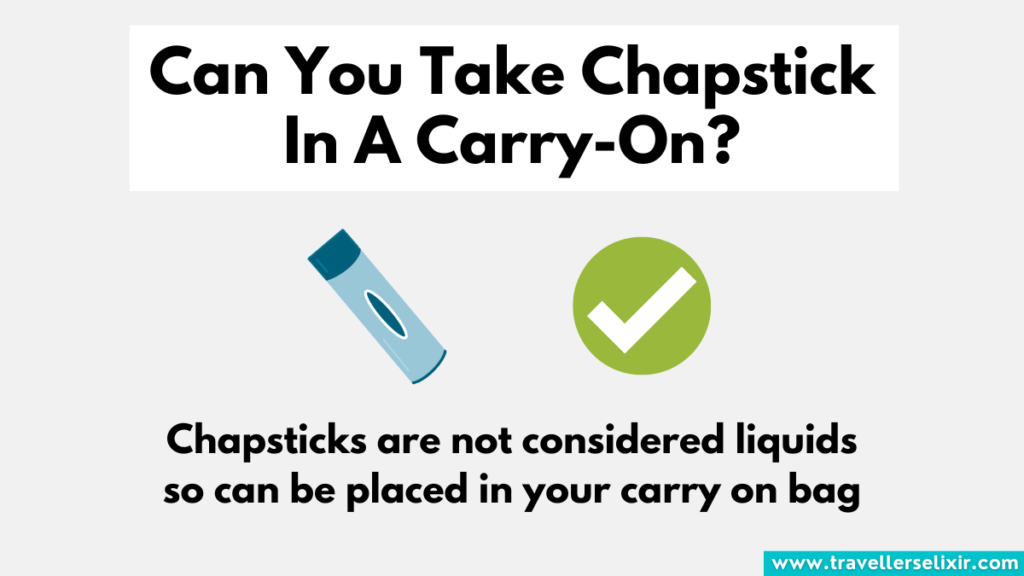 can you take chapstick on a plane - yes