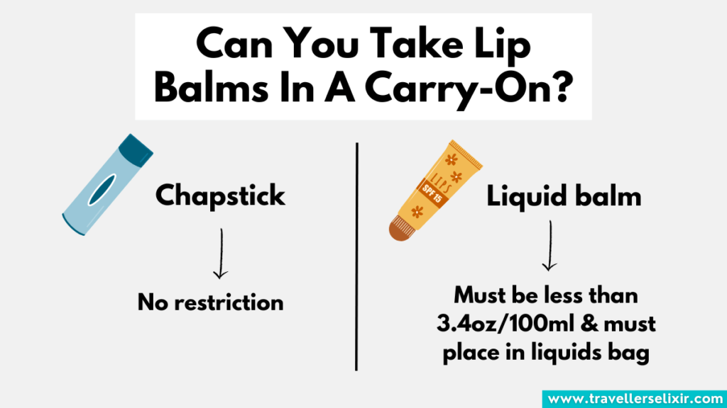 TSA rules for other types of lip balms.