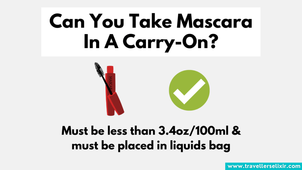 can you take mascara on a plane - yes!