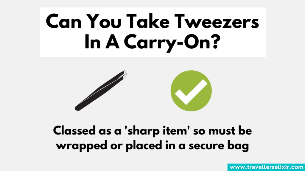 Can you take tweezers on a plane - yes!