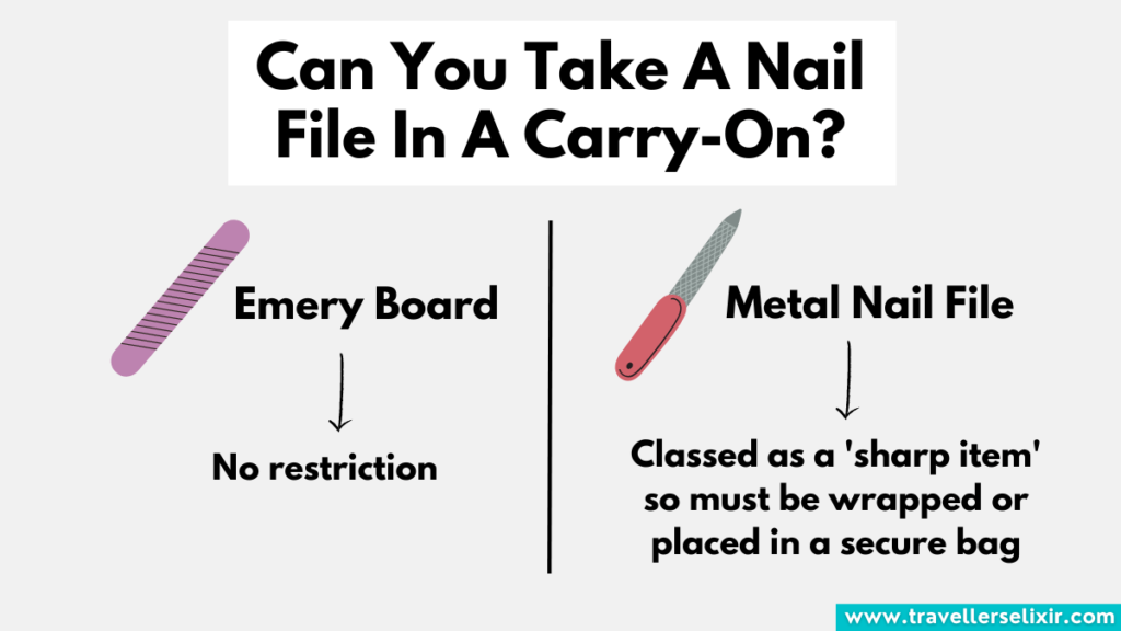 Can you take a nail file on a plane - yes!