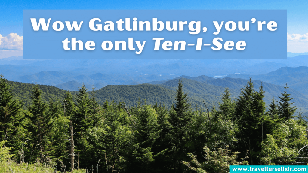 Funny Gatlinburg pun - Wow Gatlinburg, you’re the only Ten-I-See